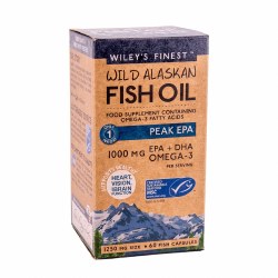 WILEY'S FINEST Peak EPA Fish Oil. 1000 mg, 60 softgels