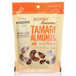 WOODSTOCK Tamari Almonds, 7.5 oz