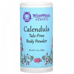 WISEWAYS HERBALS Calendula Body Powder, Talc-Free