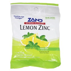 ZAND Lemon Zinc Mint Lozenges, 15 lozenges