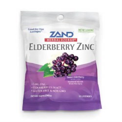 ZAND Elderberry Zinc Lozenges, 15 lozenges