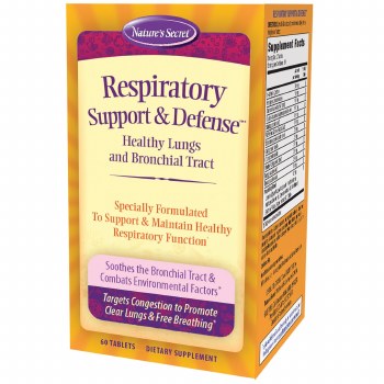 NATURE'S SECRET Respiratory Support &amp; Defense, 600 mg NAC, 60 tablets