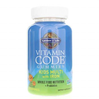 GARDEN OF LIFE Vitamin Code Kids Gummies w/ Iron, 90 Gummies