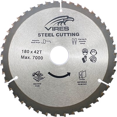 Vires TCT Steel Blade 250mm T54 30mm bore