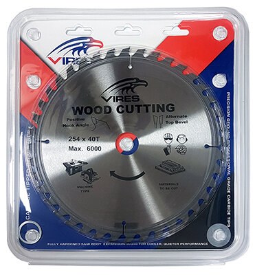 VIRES TCT Blade 254mm T40 30/25/16mm bore