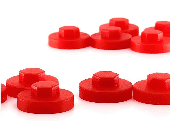 Hex Cap Poppy Red 19mm