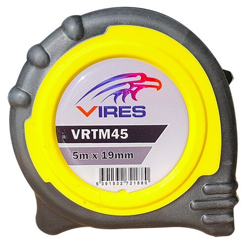 Vires Professional Tape Measure 5.0m x 19mm