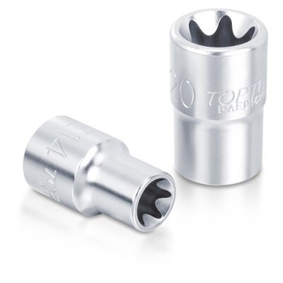 Toptul 1/2"Dr star socket satin x E20