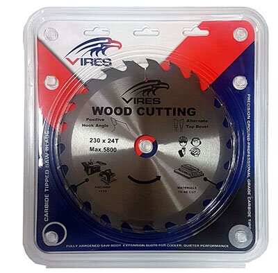 VIRES TCT Blade 230mm T24 30/25/16mm bore