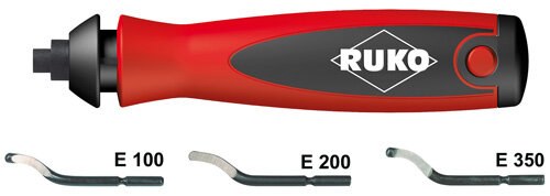 RUKO Deburring Tool / Edge trimmer with HSS blades - 4 Piece Set