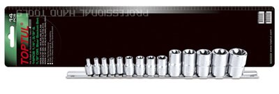 Toptul 14PC Star Socket Rail Set E4 - E24