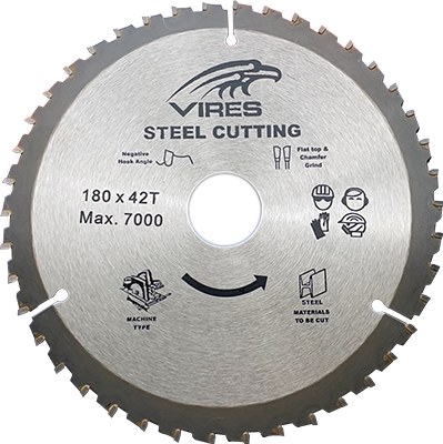 Vires TCT Steel Blade 355mm T80 25.4mm bore