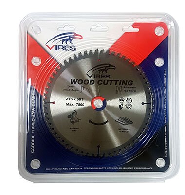 Vires TCT Chopsaw Blade 216mm T60 30mm bore