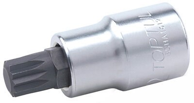 Toptul 1/2"Dr spline bit socket satin x M10