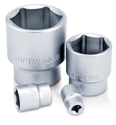 Toptul 1" Dr Socket Satin 6pt x 55mm