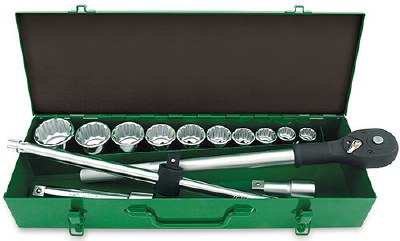 Toptul 14 Pce professional 3/4"dr. 12PT socket set