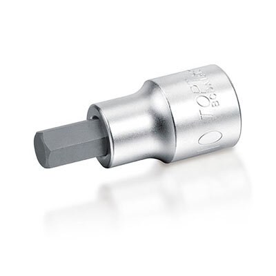Toptul 1/4"Dr Hex bit socket satin x 3mm