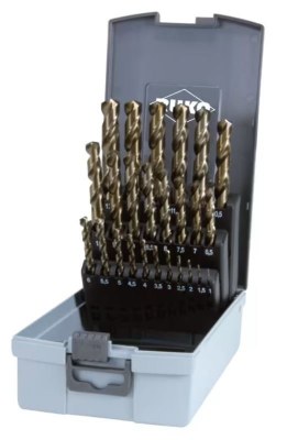 RUKO 25pce Twist drill set HSS cobalt 1-13mm