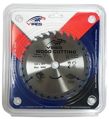VIRES TCT Blade 165mm T30 20/16mm Bore