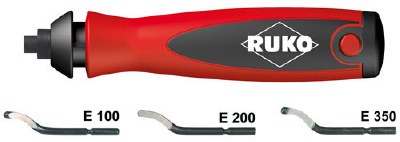 RUKO Deburring Tool / Edge trimmer with HSS blades - 4 Piece Set