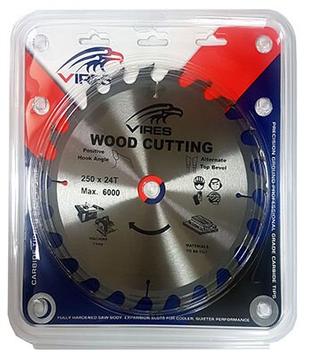 VIRES TCT Blade 250mm T24 30/20/16mm bore