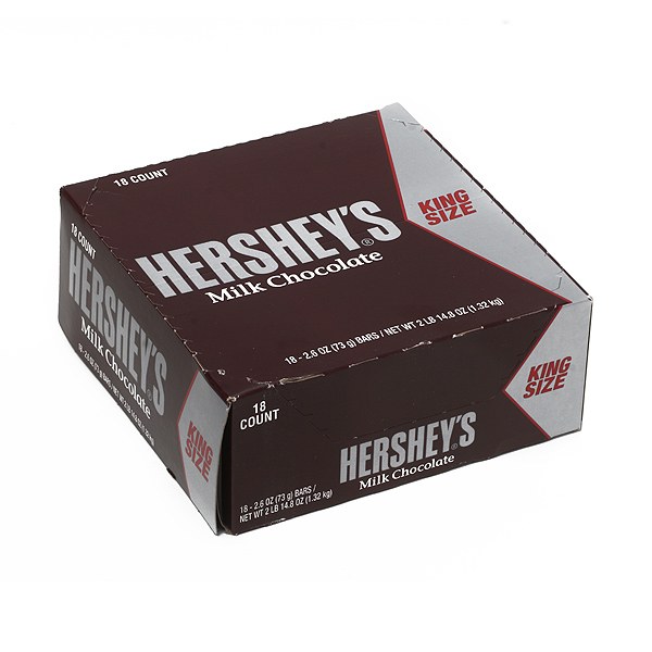 HERSHEYS 2.6OZ KING MILK CHOCOLATE 18CT BOX