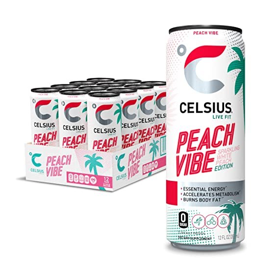 CELSIUS 12OZ PEACH VIBE 12CT CASE