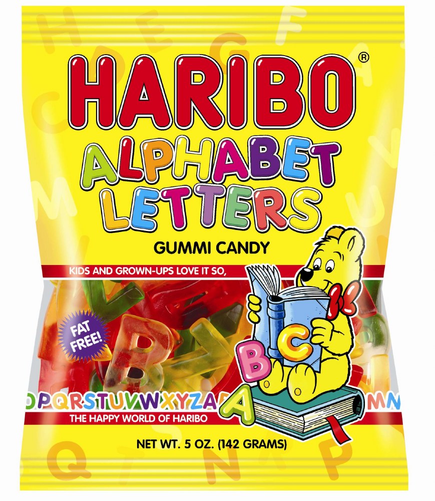 PEG HARIBO 5OZ ALPHABET LETTER 1CT