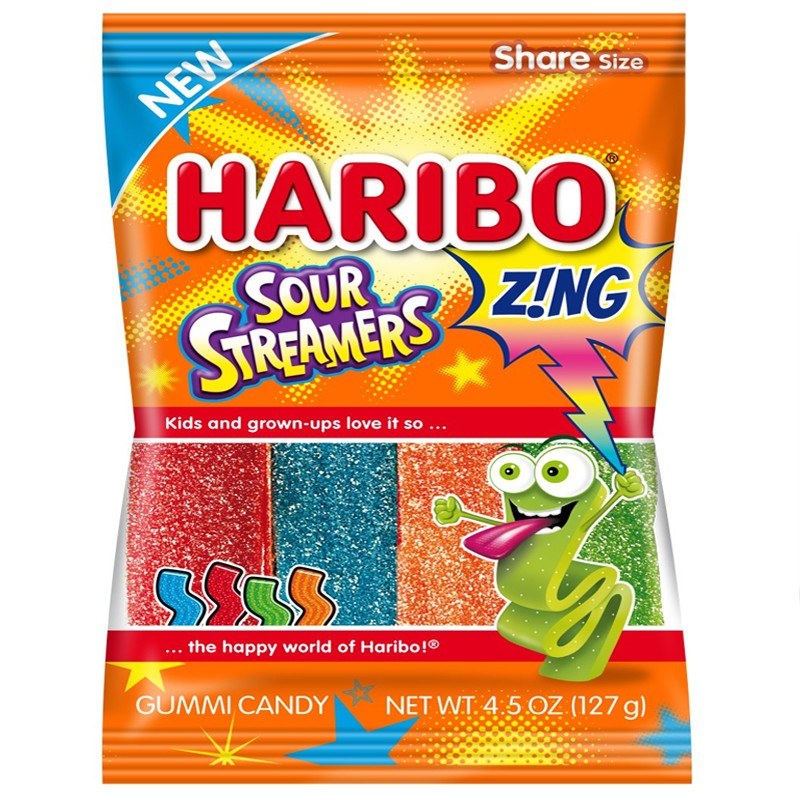 PEG HARIBO 4.5OZ SOUR STREAMERS 1CT