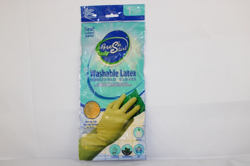 FRESHSTART WASHABLE LATEX GLOVES SMALL 1 PAIR EACH