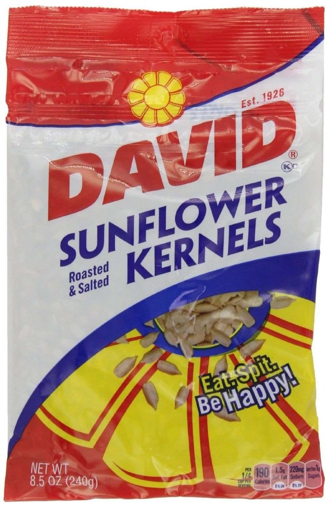 DAVID 3.75OZ SUNFLOWER KERNELS SEED EACH