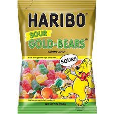 PEG HARIBO 7OZ SOUR GOLD BEAR 1CT