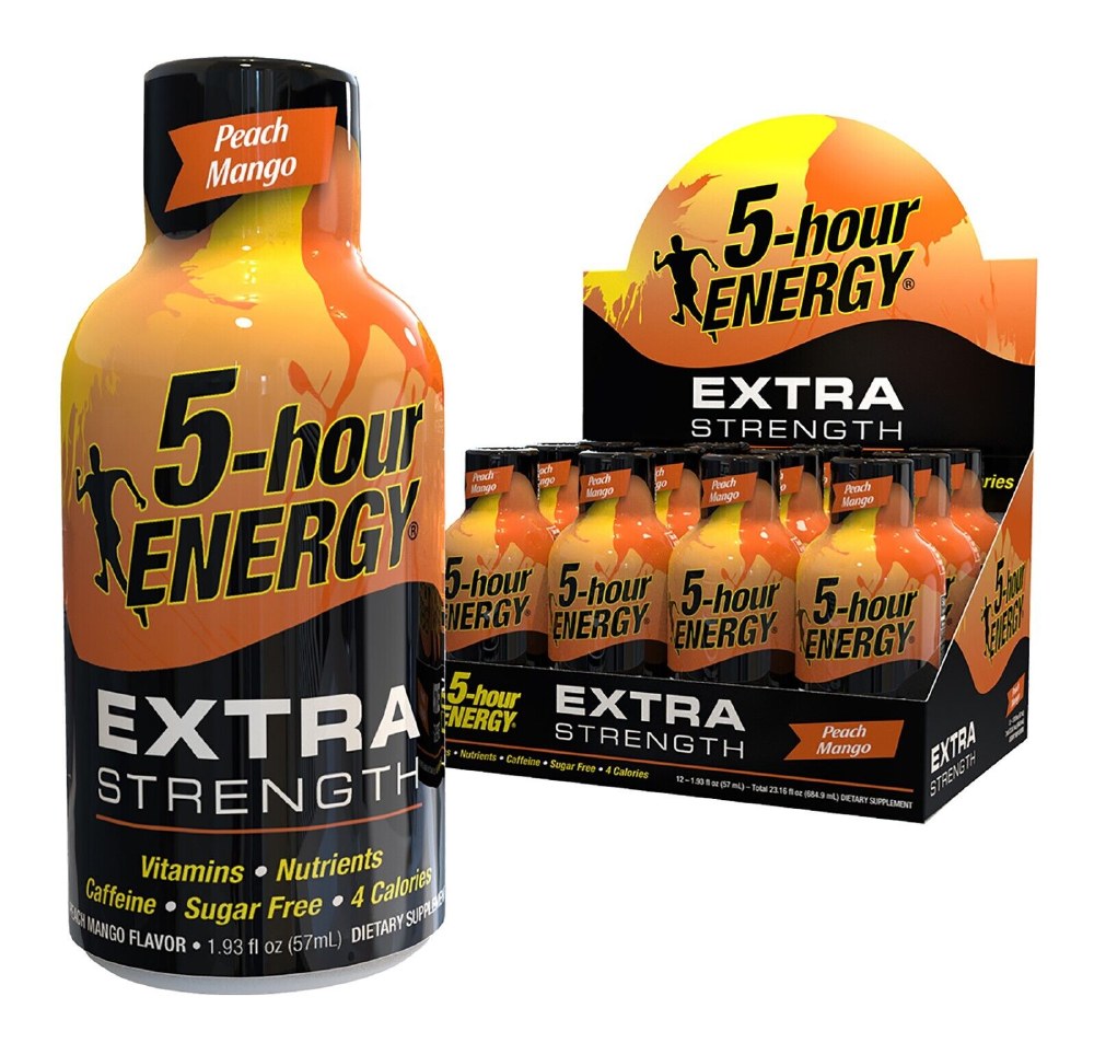 5HOUR ENERGY 1.93OZ EXTRA PEACH MANGO 12CT BOX