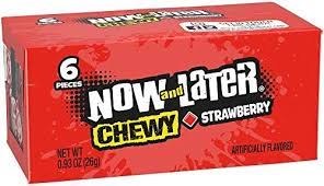 N&L 0.93OZ CHEWY STRAWBERRY 24CT BOX