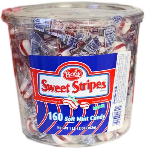 BOBS SWEET STRIPES MINT 160CT JAR