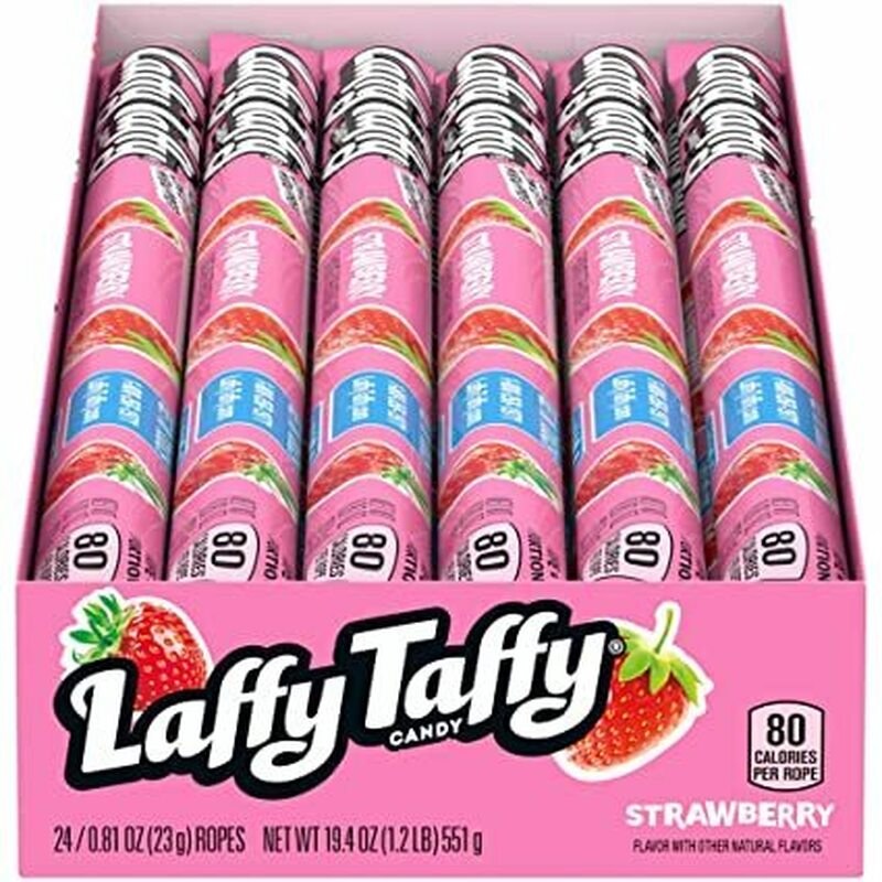 LAFFY TAFFY 0.81OZ ROPES STRAWBERRY 24CT