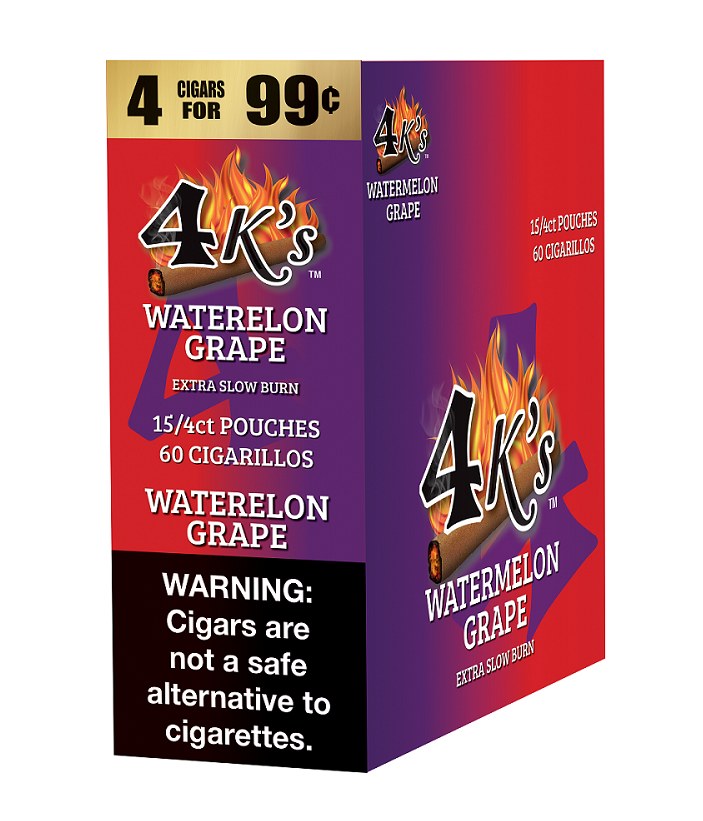 4KING 4/99c WATERMELON GRAPE POUCH 15CT BOX