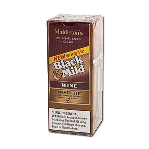 B&M 25CT WINE WOOD TIP BOX