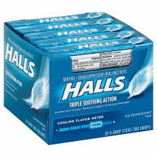 HALL TRIPLE SOOTHING ACTION 180DR ICE PEPPERMINT 20CT BOX