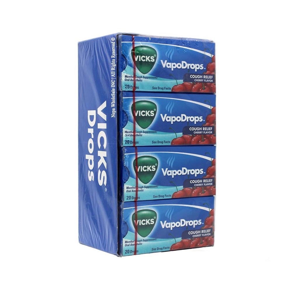 VICKS DROPS CHERRY FLAVOUR 20CT BOX