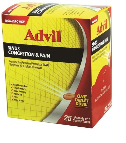 ADVIL SINUS CONGESTION & PAIN TABLET 25CT BOX