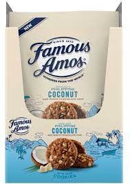 FAMOUS AMOS 2OZ COCONUT WITH WHITE CHOCOLATE CHIP 6CT BOX
