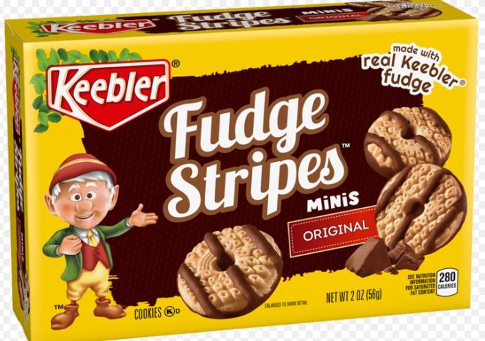 KEEBLER 2OZ FUDGE STRIPES MINIS ORIGINAL 8CT BOX