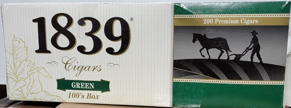 1839 FITER CIGARS 100S GREEN 10CT BOX