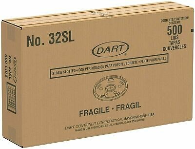 DART 44OZ LIDS 32SL 32- STRAW SLOT 500CT BOX