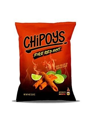 TAKIS 4OZ CHIPOYS FIRE RED HOT 8CT BOX