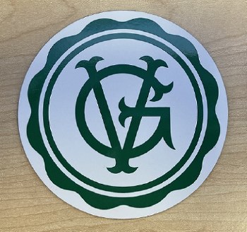 Window Decal round White Visi