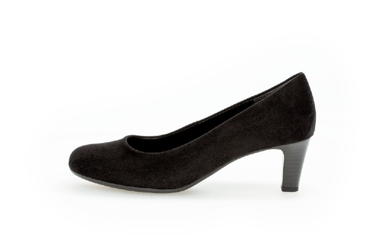 01.400 Black Suede Heel 4.5