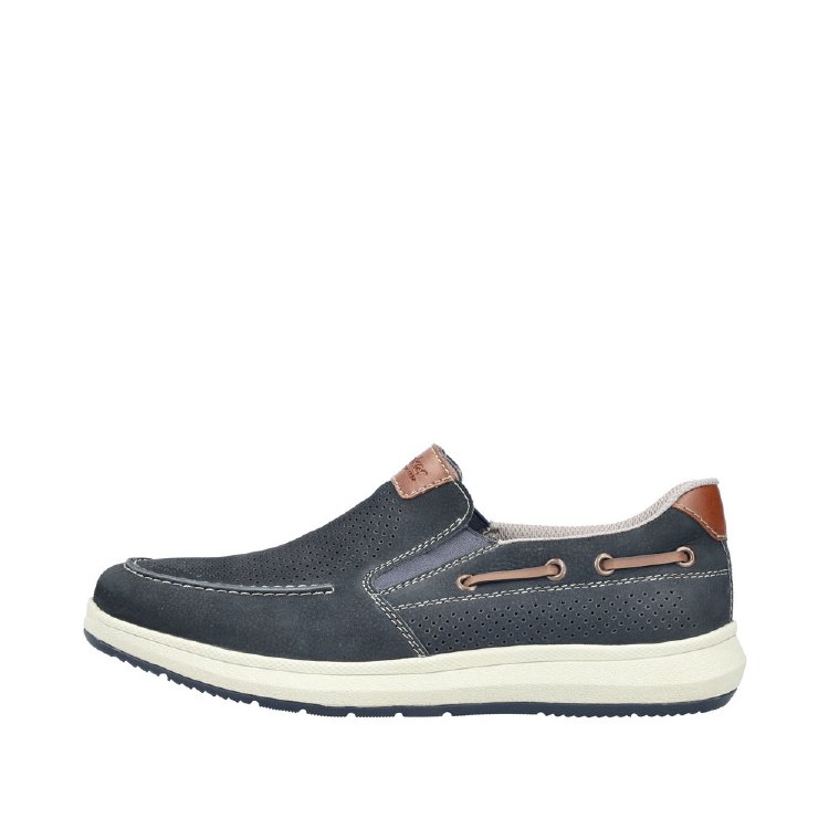 16968 Navy Casual Slip On 7 UK