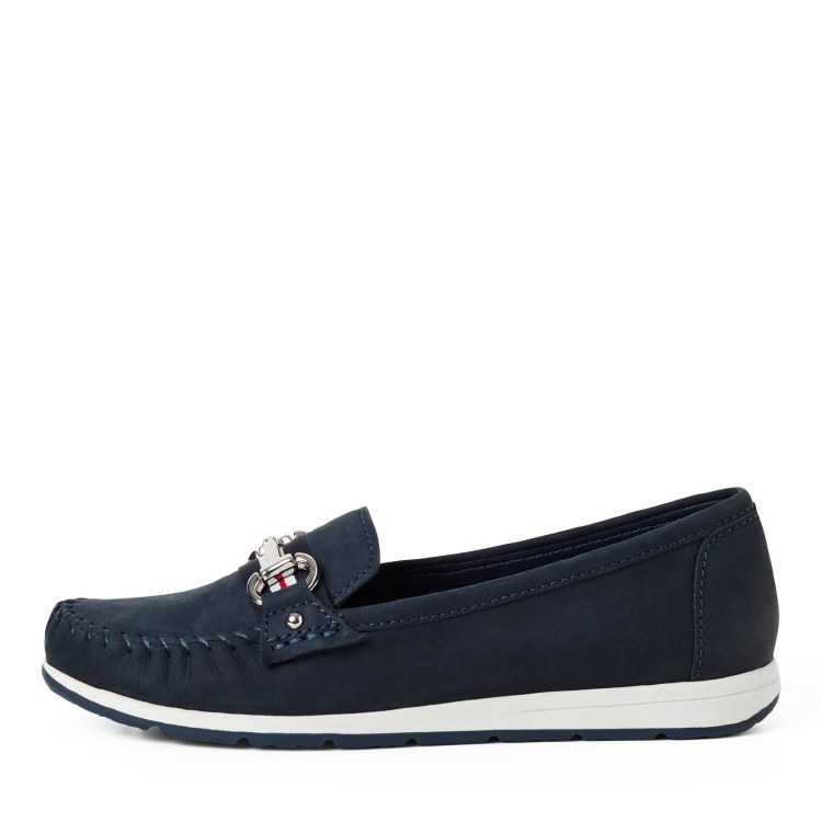 24601 Navy Nubuck Moccasin 4 U